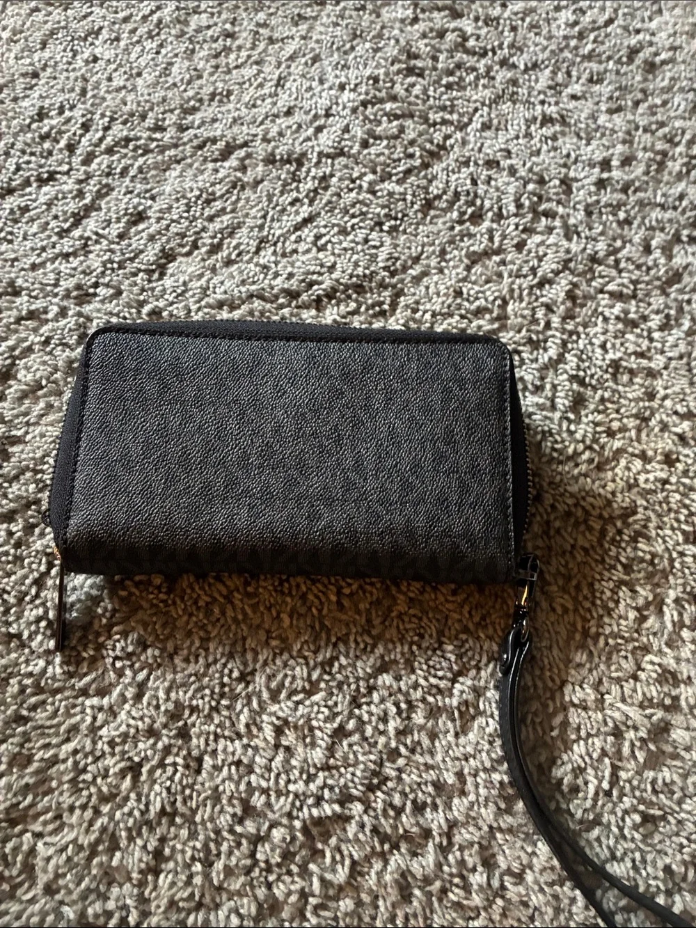 Michael Kors Black Studded Zip Phone Wristlet